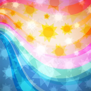 潮流动感幻彩背景