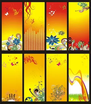 时尚背景展板X架矢量素材