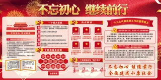 不忘初心继续前行宣传展板