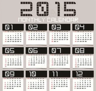 2015年日历