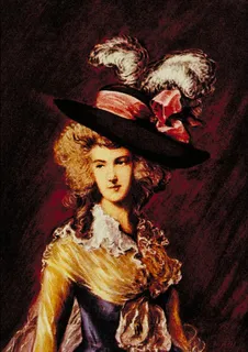 油画美丽女孩图片