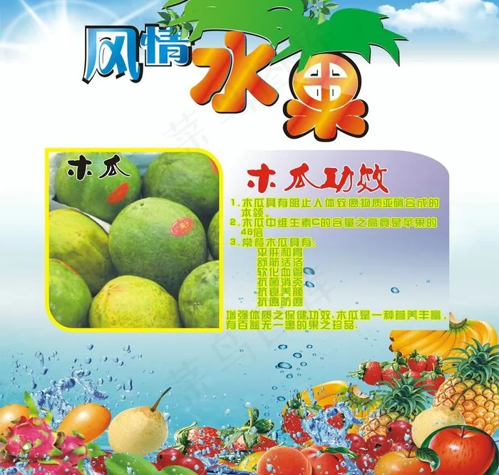 水果布置图片cdr矢量模版下载
