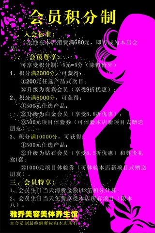会员积分制海报