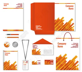 黄色线条vi素材