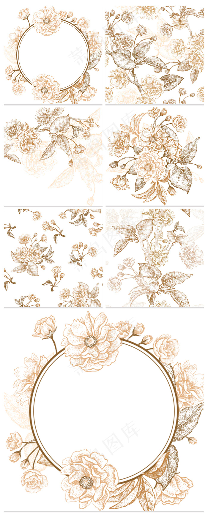 手绘花朵主图直通车背景素描花朵(800X800(DPI:72))psd模版下载