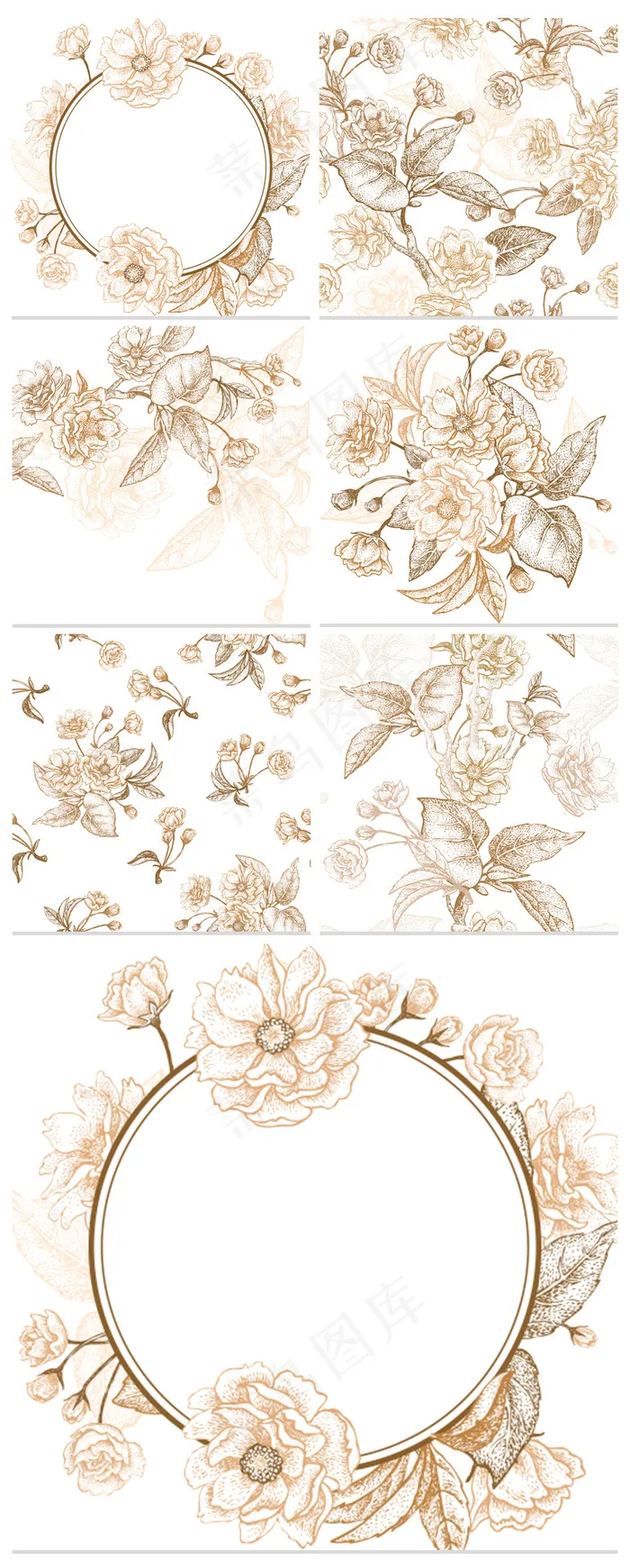 手绘花朵主图直通车背景素描花朵(800X800(DPI:72))psd模版下载