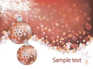 背景矢量素材丰富多彩的圣诞球