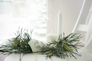 简约小清新文艺风插花静物摆拍背景