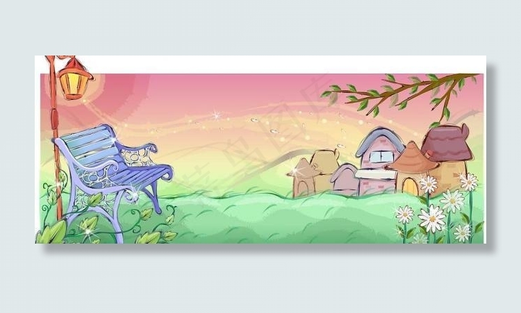 春天风景素材图片psd模版下载