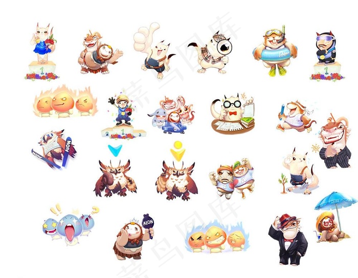 卡通游戏人物素材图片