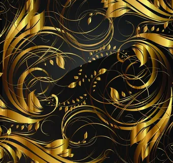 欧式金色花纹图片