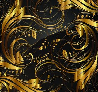 欧式金色花纹图片