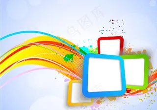 彩色方格背景图片