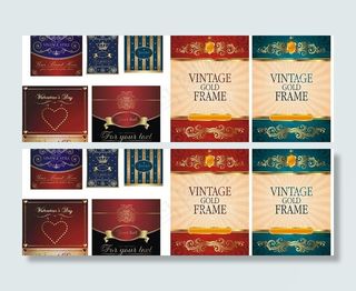 欧式华丽设计元素矢量素材图片