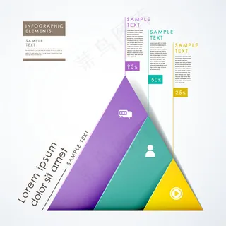 彩色三角形图表图片