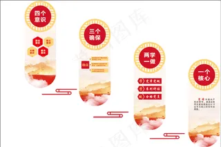 一个核心  两学一做  三个确保  四个意识