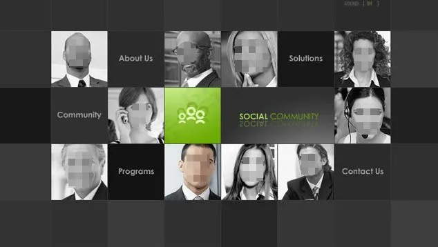 格子照片背景flash动画