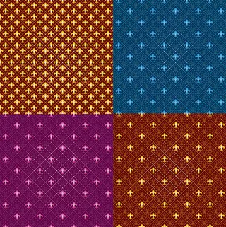 潮流花纹平铺背景矢量素材