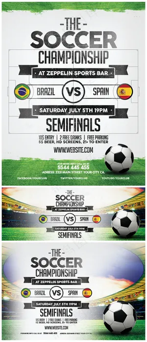 Brazil Soccer文字排版...