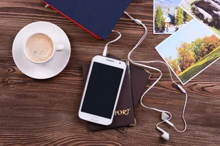 护照手机与照片