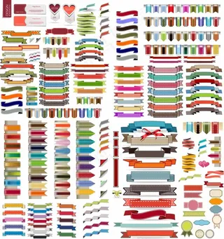 彩色几何促销标签