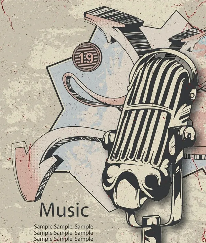 音乐设计素材图片eps,ai矢量模版下载