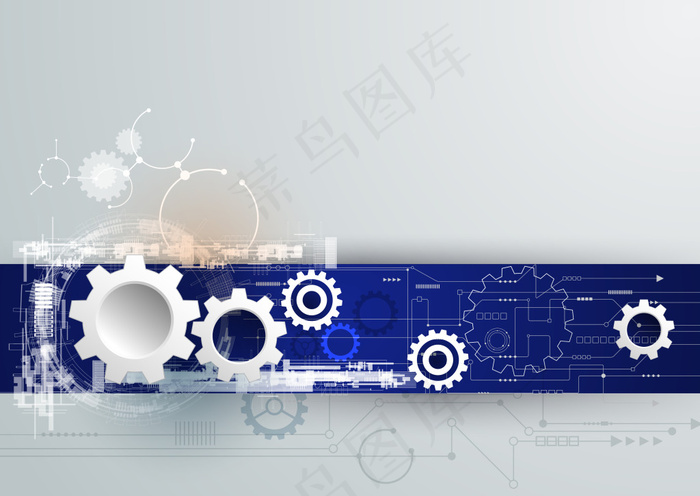 矢量齿轮科技商业背景ai矢量模版下载