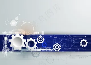 矢量齿轮科技商业背景