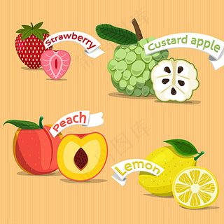 水果手绘矢量素材图片
