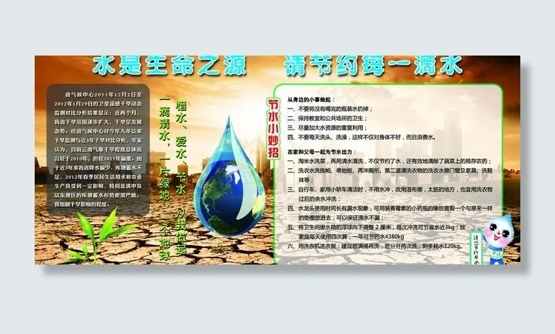 干旱 节水图片(6690X3259(DPI:72))psd模版下载