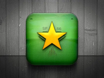 一款圆角矩形软件图标PSD素材psd模版下载