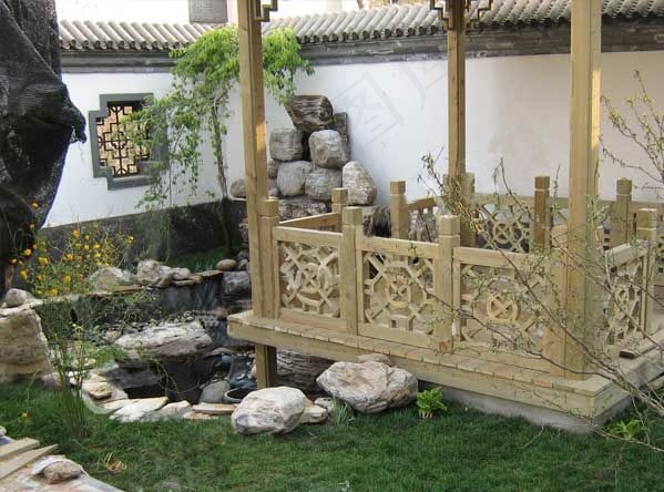 园林地面铺砖铺装PS素材图片