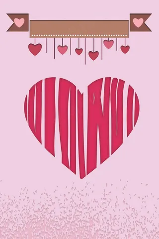 粉色爱心大气浪漫情人节海报背景