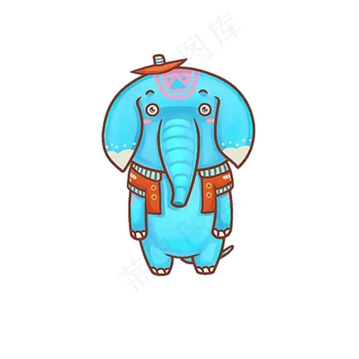 手绘水彩卡通动物png免抠图素材(7087X3543(DPI:300))psd模版下载