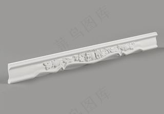 室内白色花纹装潢模型