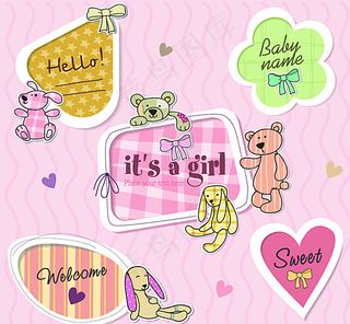 可爱卡通边框矢量素材图片