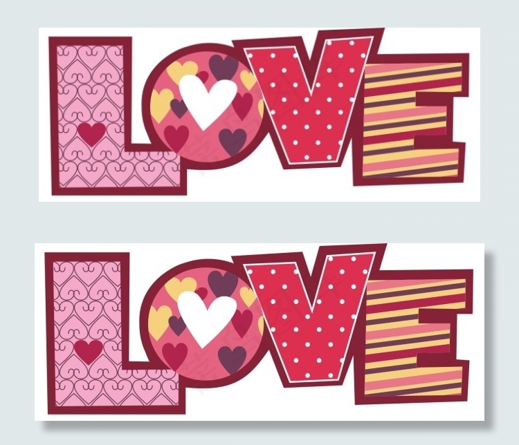 LOVE艺术字cdr矢量模版下载