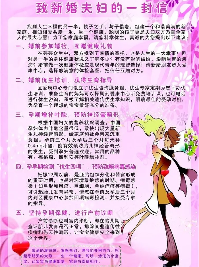 致新婚夫妇的一封信图片cdr矢量模版下载