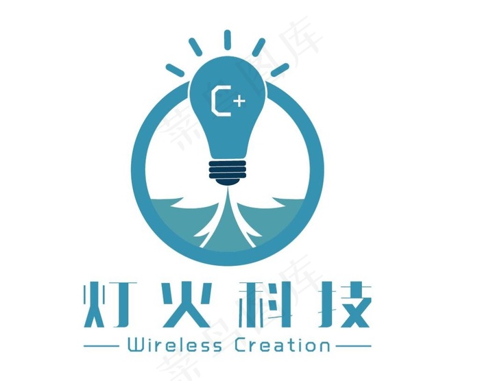 灯火网络科技logoai矢量模版下载