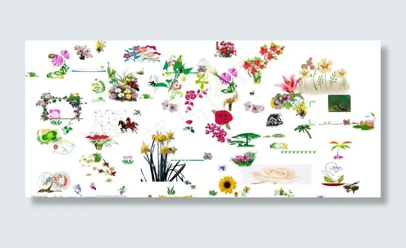 花样插图大全图片(6803X3402(DPI:72))psd模版下载