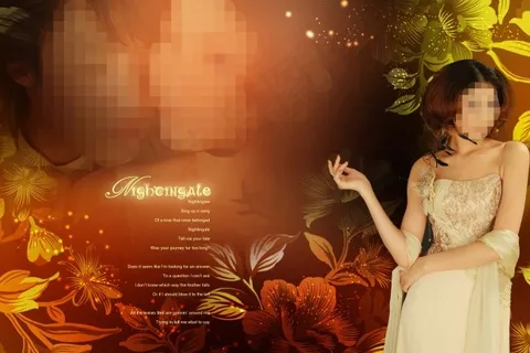 浓情花香影楼婚纱PSD分层素材