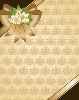 精致框架与花卉背景图片