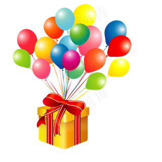 双11双12卡通汽球矢量免抠图