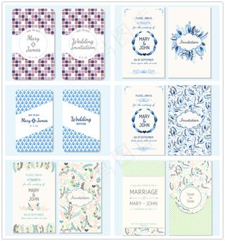 韩式婚礼邀请卡片