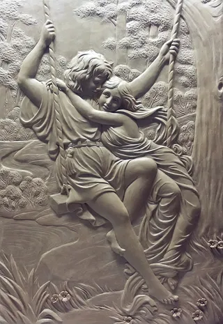 梅雨顺浮雕装饰背景墙