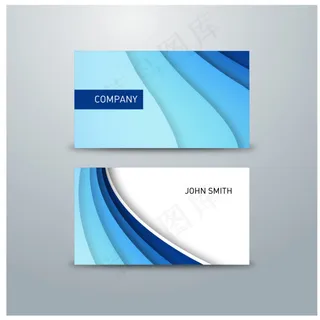 蓝色立体创意名片