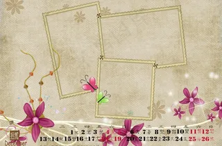 儿童日历相框（十二月）图片