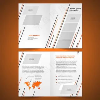 动感线条时尚折页设计