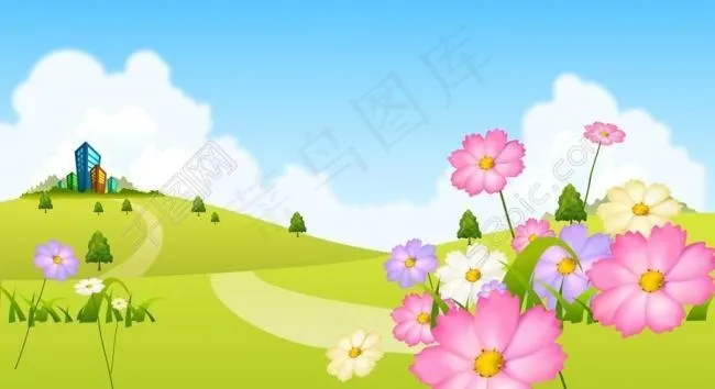 春天风景素材图片psd模版下载