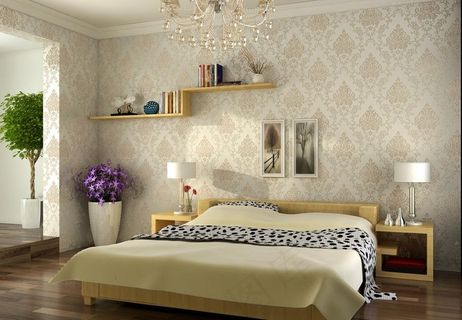欧式墙纸效果图渲染图片